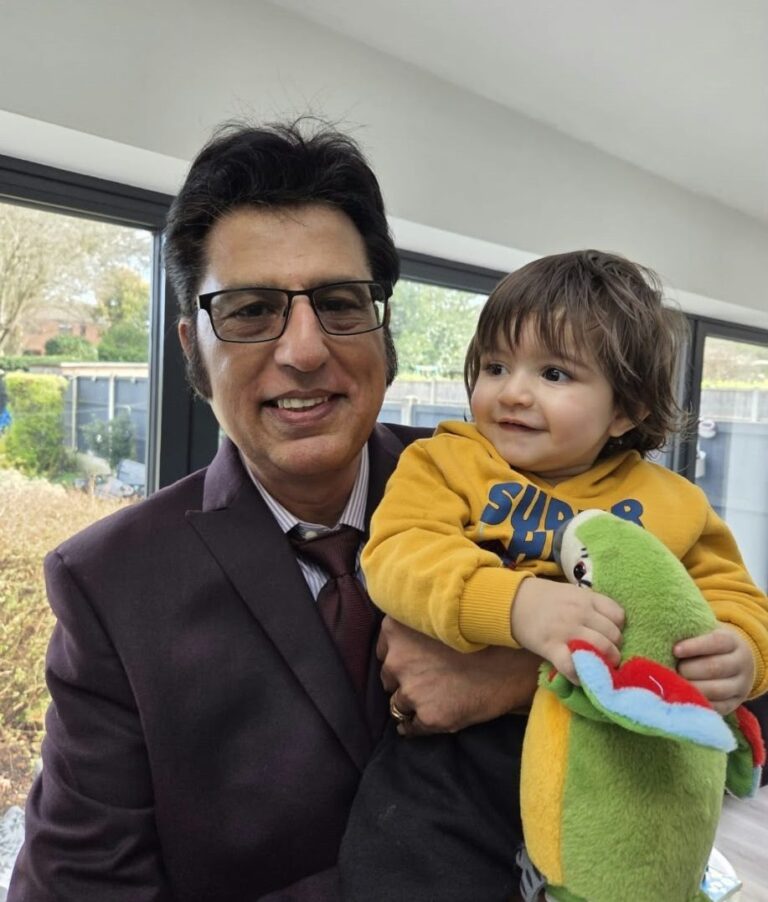 Bal with his grandson